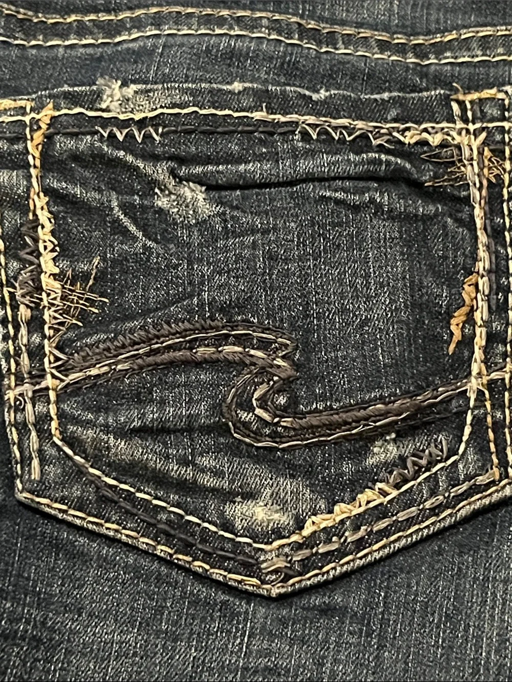 Silver Jeans Medium to Dark Blue Cropped Ankle Jeans